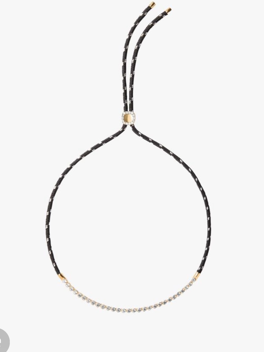 Dorsey Paracord II Black and Gold Adjustable Necklace